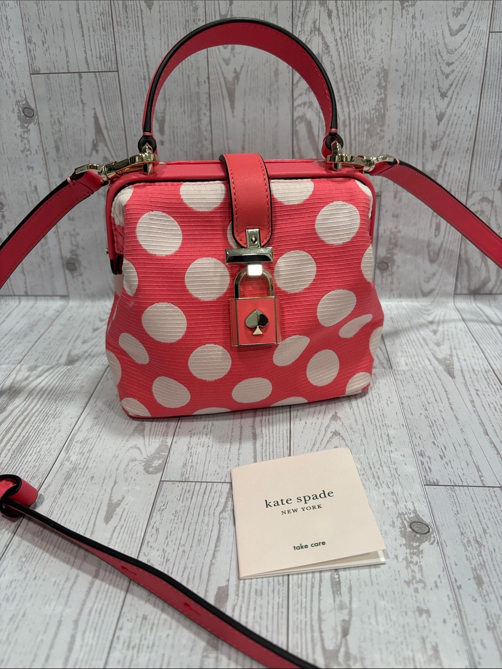 Kate Spade New York Remedy Dot Small Top Handle Bag – Peach Melba Multi